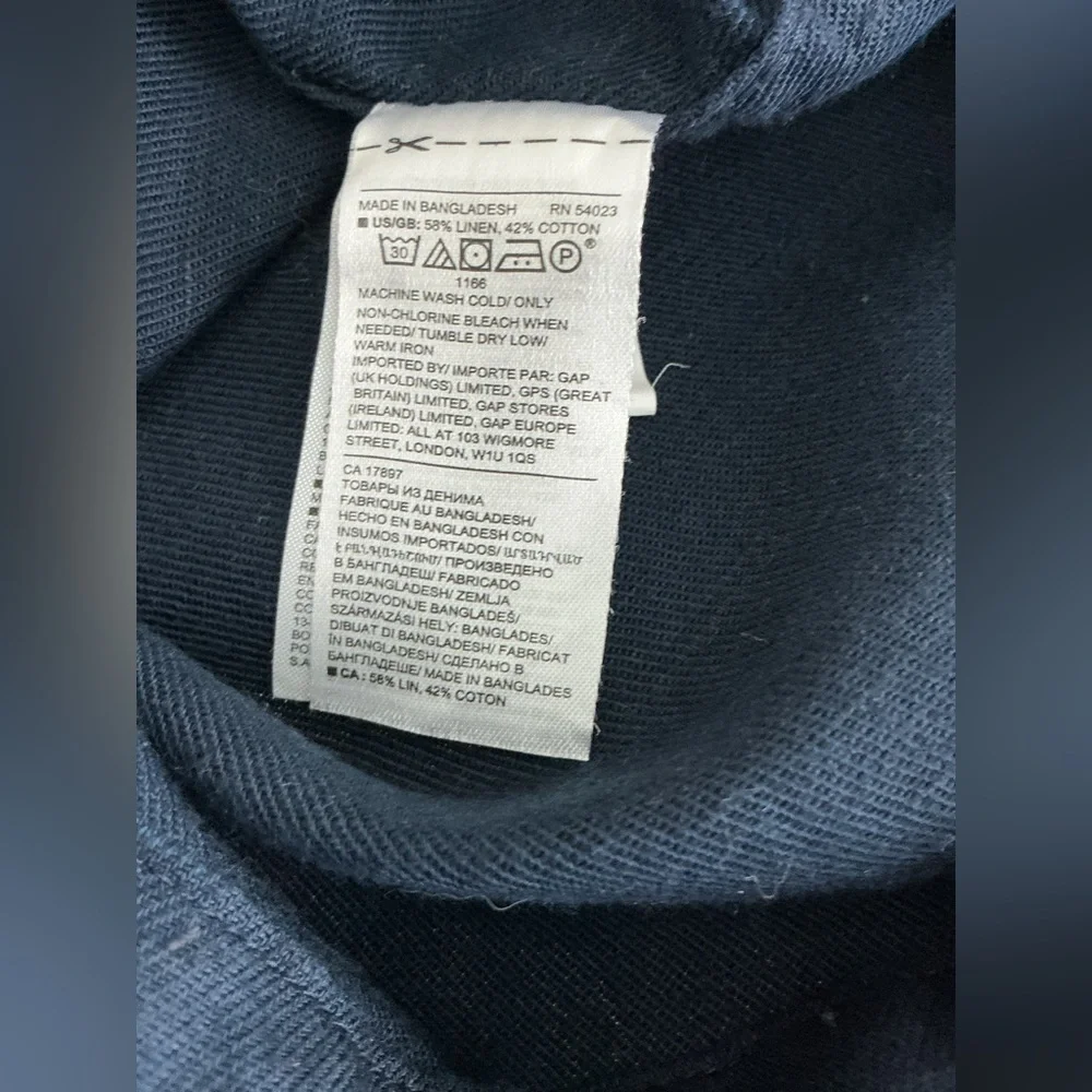 Banana Republic Men’s Linen-Cotton Coach’s Jacket Navy Blue (Size L)